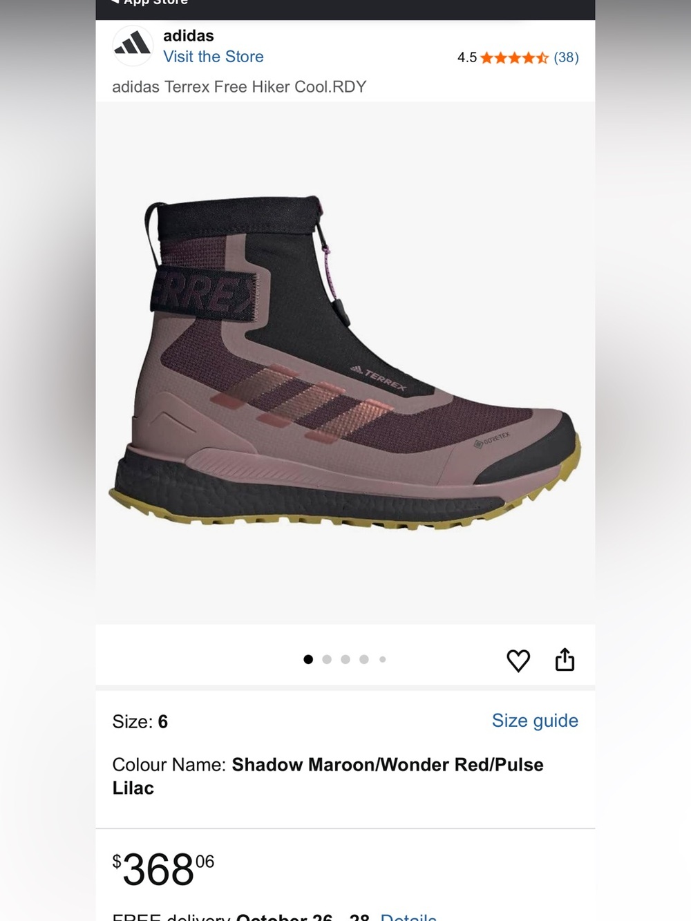 Adidas TERREX 420 Free Hiker Cold.RDY GORE.TEX Hiking Boots